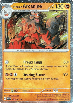 Hisuian Arcanine Twilight Masquerade #100