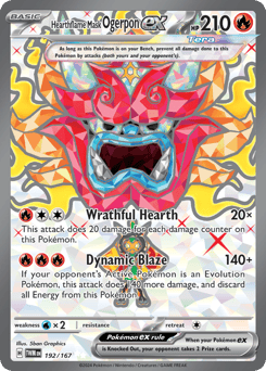 Hearthflame Mask Ogerpon ex Twilight Masquerade #192