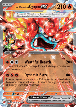 Hearthflame Mask Ogerpon ex Twilight Masquerade #40