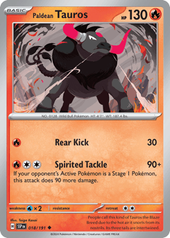 Paldean Tauros Surging Sparks #18