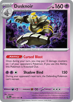 Dusknoir Prismatic Evolutions #37