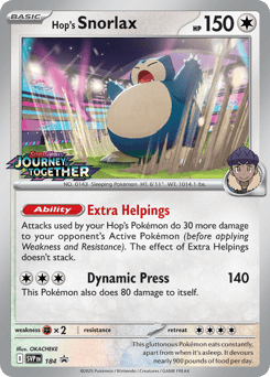 Hop's Snorlax Scarlet & Violet Black Star Promos #184