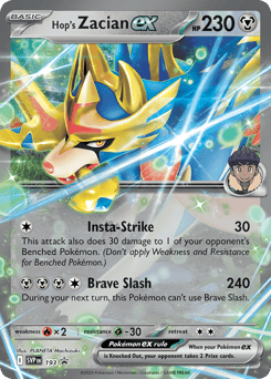 Hop's Zacian ex Scarlet & Violet Black Star Promos #193