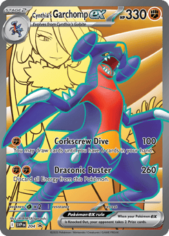 Cynthia’s Garchomp ex Scarlet & Violet Black Star Promos #204