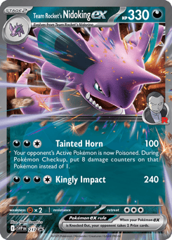 Team Rocket's Nidoking ex Scarlet & Violet Black Star Promos #217
