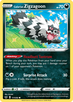 Galarian Zigzagoon Sword & Shield #117