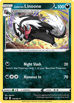 Galarian Linoone Sword & Shield #118