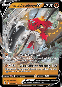 Hisuian Decidueye V Astral Radiance #83