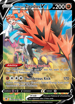 Galarian Zapdos V Astral Radiance Trainer Gallery #TG19