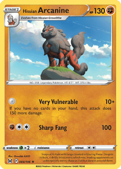 Hisuian Arcanine Lost Origin #84