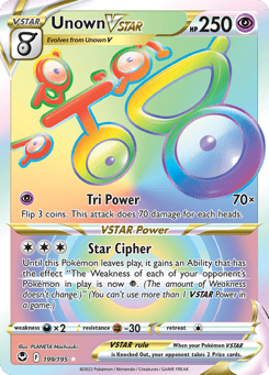 Unown VSTAR Silver Tempest #199