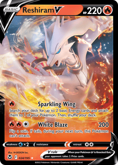 Reshiram V Silver Tempest #24