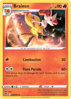 Braixen Silver Tempest #26