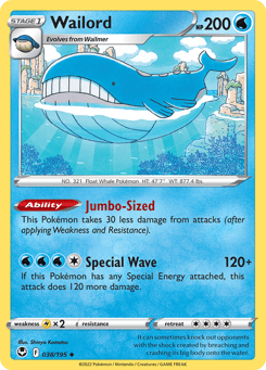 Wailord Silver Tempest #38