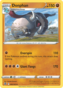 Donphan Silver Tempest #92