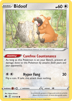 Bidoof Crown Zenith #111
