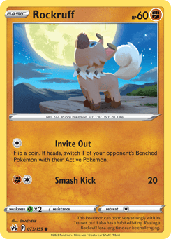 Rockruff Crown Zenith #73