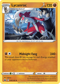 Lycanroc Crown Zenith #74