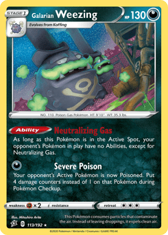 Galarian Weezing Rebel Clash #113