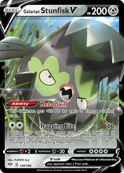 Galarian Stunfisk V Darkness Ablaze #128