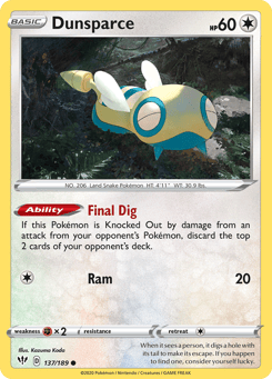 Dunsparce Darkness Ablaze #137