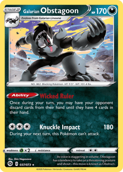 Galarian Obstagoon Champion's Path #37