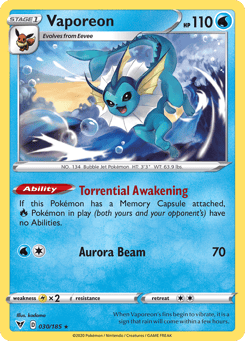 Vaporeon Vivid Voltage #30