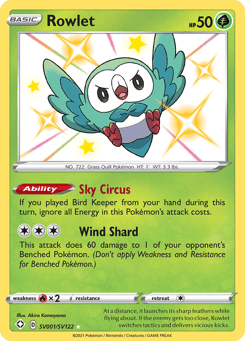 Rowlet Shining Fates Shiny Vault #SV001