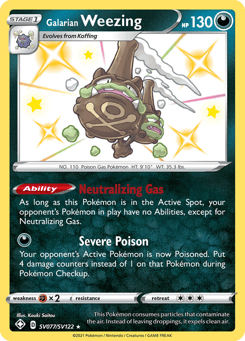 Galarian Weezing Shining Fates Shiny Vault #SV077
