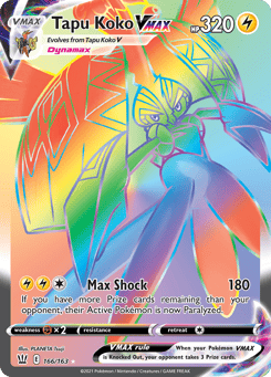 Tapu Koko VMAX Battle Styles #166