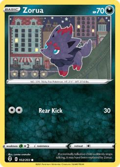 Zorua Evolving Skies #102