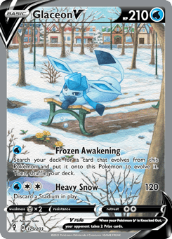 Glaceon V Evolving Skies #175