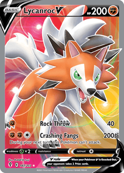 Lycanroc V Evolving Skies #187