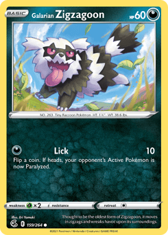 Galarian Zigzagoon Fusion Strike #159