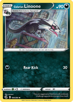 Galarian Linoone Fusion Strike #160
