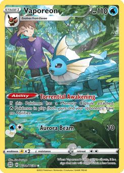 Vaporeon Brilliant Stars Trainer Gallery #TG02