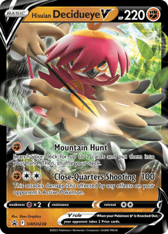 Hisuian Decidueye V SWSH Black Star Promos #SWSH238