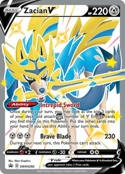 Zacian V SWSH Black Star Promos #SWSH292