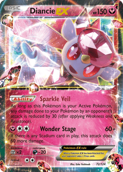 Diancie EX Fates Collide #72